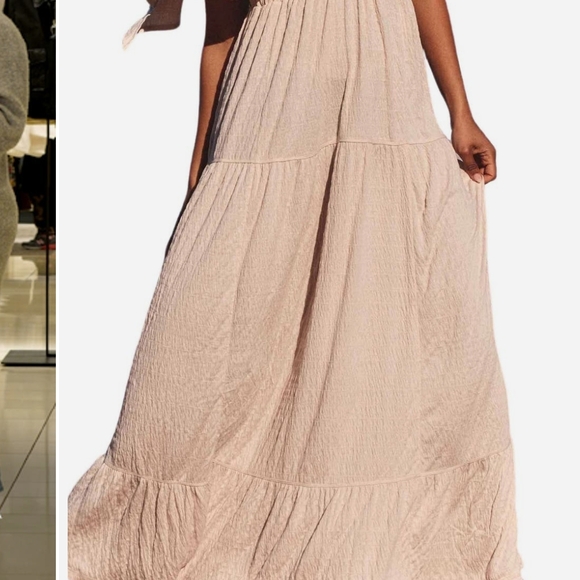 Free People La-La Cream Maxi Dress SIZE XL - Picture 4 of 15